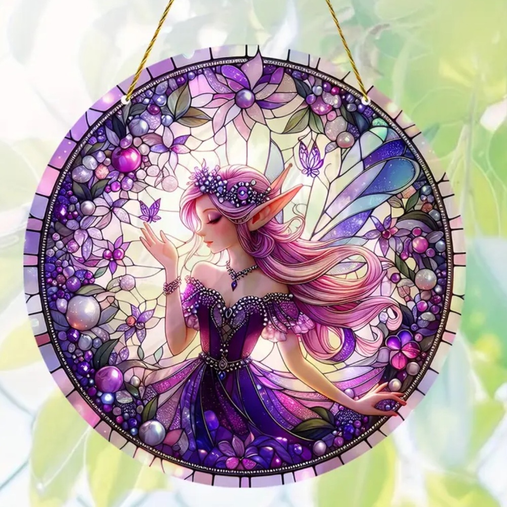 NWT Stunning Purple Fairy Sun Catcher!